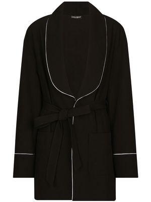 Dolce & Gabbana KIM DOLCE&GABBANA belted pajama shirt - Black