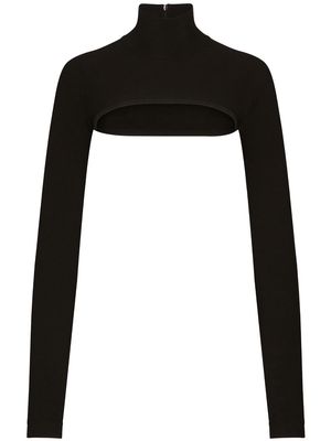Dolce & Gabbana KIM DOLCE&GABBANA cropped high-neck top - Black