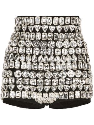 Dolce & Gabbana KIM DOLCE&GABBANA crystal-embellished shorts - Black