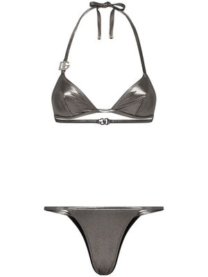 Dolce & Gabbana KIM DOLCE&GABBANA DG-logo triangle bikini - Silver