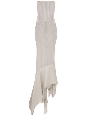 Dolce & Gabbana KIM DOLCE&GABBANA draped silk dress - Neutrals
