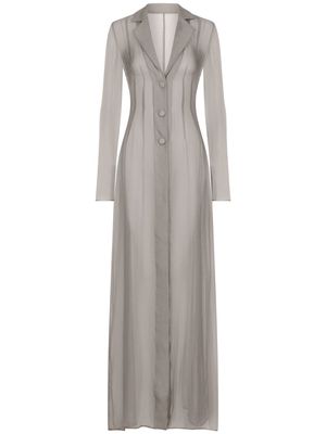 Dolce & Gabbana KIM DOLCE&GABBANA long single-breasted button coat - Grey