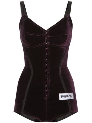 Dolce & Gabbana KIM DOLCE&GABBANA number-patch corset bodysuit - Red