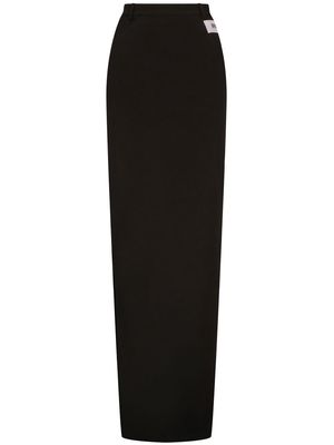 Dolce & Gabbana KIM DOLCE&GABBANA number-patch straight skirt - Black