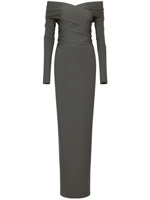 Dolce & Gabbana KIM DOLCE&GABBANA off-shoulder maxi dress - Grey