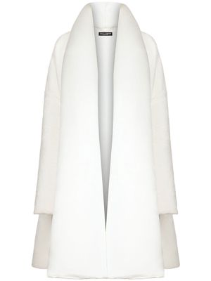 Dolce & Gabbana KIM DOLCE&GABBANA open-front terrycloth coat - White