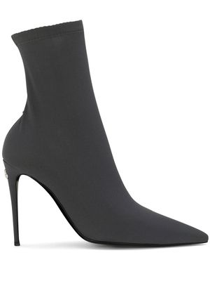 Dolce & Gabbana KIM DOLCE&GABBANA pointed-toe 105mm sock boots - Grey
