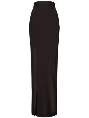 Dolce & Gabbana KIM DOLCE&GABBANA sheer floor-length skirt - Black
