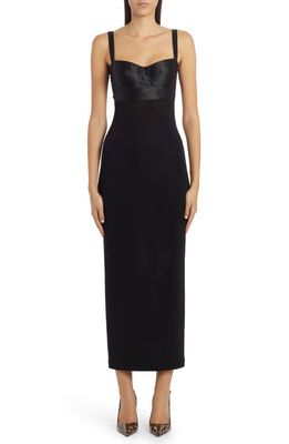 Dolce & Gabbana Kim Stretch Organzine Corset Dress in Black