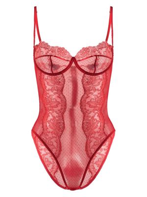 Dolce & Gabbana lace bustier-style body - Red