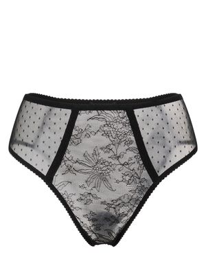 Dolce & Gabbana lace-detail high waisted briefs - Black