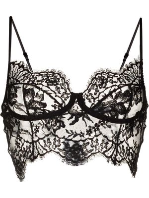 Dolce & Gabbana lace-panel sleeveless top - Black