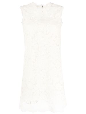 Dolce & Gabbana lace sleeveless shift minidress - Neutrals
