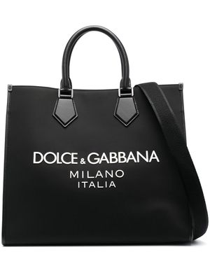 Dolce & Gabbana large logo-print tote bag - Black