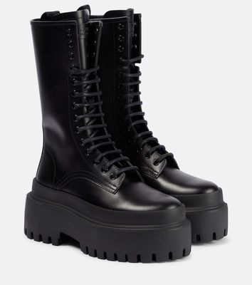 Dolce & Gabbana Leather platform combat boots