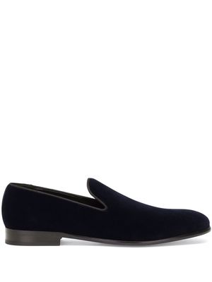 Dolce & Gabbana Leonardo velvet slippers - Blue