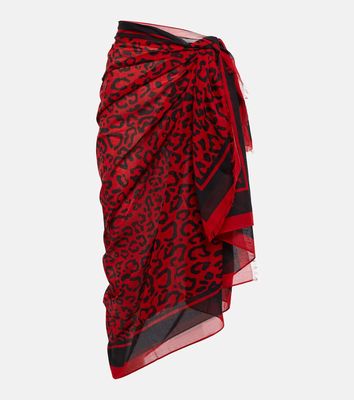 Dolce & Gabbana Leopard-print cotton cover-up