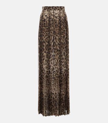 Dolce & Gabbana Leopard-print high-rise maxi skirt