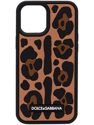Dolce & Gabbana leopard print iPhone 12 Pro Max case - Black