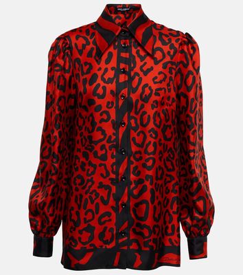 Dolce & Gabbana Leopard-print silk shirt