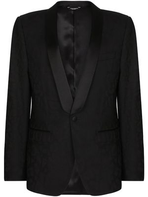 Dolce & Gabbana leopard-print single-breasted jacket - Black