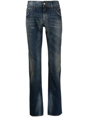 Dolce & Gabbana light-wash fitted jeans - Blue