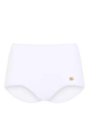 Dolce & Gabbana logo-appliqué bikini bottoms - White