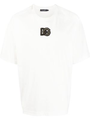 Dolce & Gabbana logo-appliqué crew neck T-shirt - White