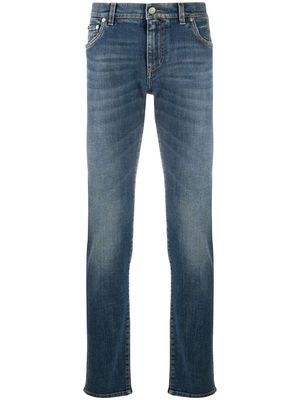 Dolce & Gabbana logo-appliqué skinny jeans - Blue