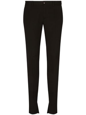 Dolce & Gabbana logo-button skinny trousers - Black