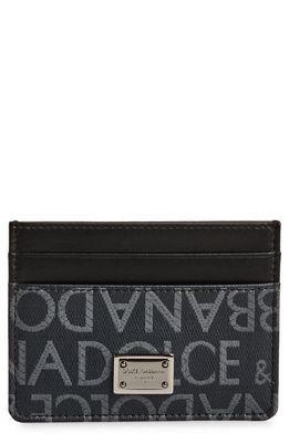 Dolce & Gabbana Logo Card Case in Black/Grey