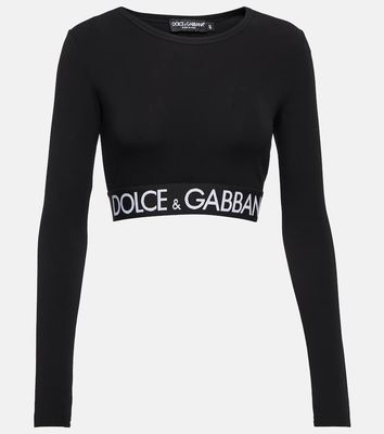 Dolce & Gabbana Logo cotton-blend crop top