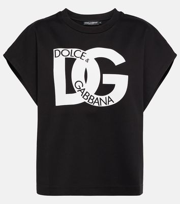Dolce & Gabbana Logo cropped cotton shirt