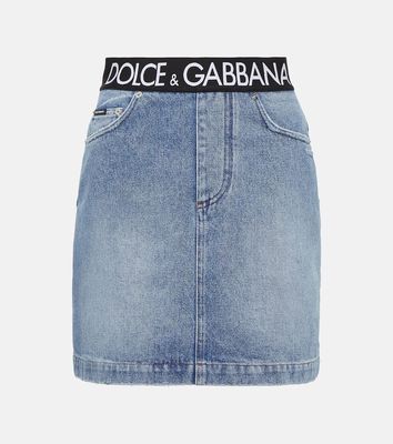 Dolce & Gabbana Logo denim miniskirt