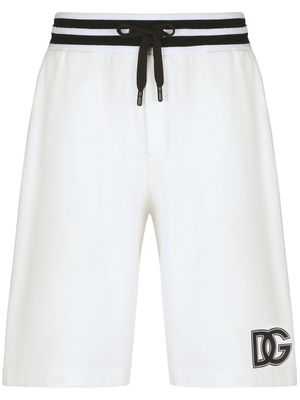 Dolce & Gabbana logo drawstring shorts - White