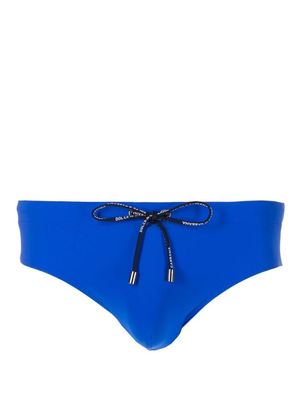 Dolce & Gabbana logo-drawstring swim trunks - Blue