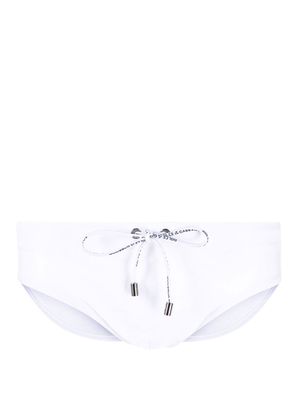 Dolce & Gabbana logo-drawstring swim trunks - White