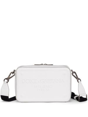 Dolce & Gabbana logo-embossed shoulder bag - White