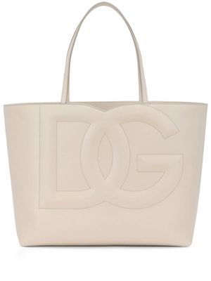 Dolce & Gabbana logo-embossed tote bags - Neutrals