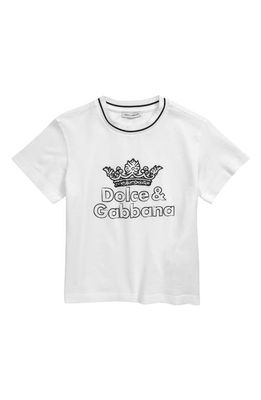 Dolce & Gabbana Logo Graphic T-Shirt in Bianco