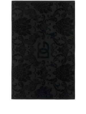 Dolce & Gabbana logo-jacquard towel - BLACK
