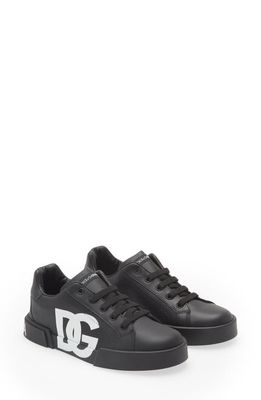 Dolce & Gabbana Logo Low Top Sneaker in 8B956 Black/Black