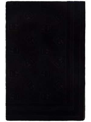 Dolce & Gabbana logo-motif cotton towel - Black