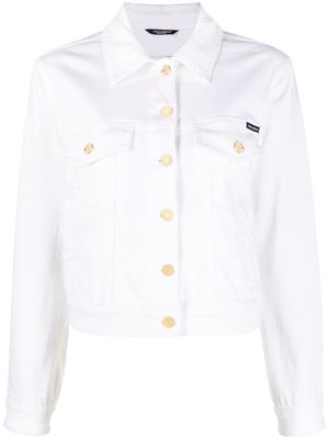 Dolce & Gabbana logo-patch denim jacket - White