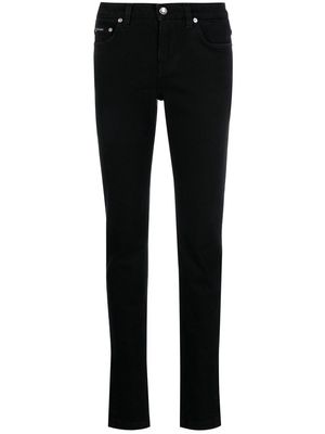Dolce & Gabbana logo-patch denim jeans - Black