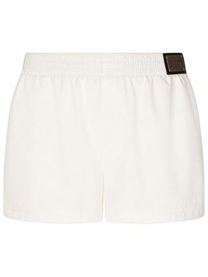Dolce & Gabbana logo-patch detail swim shorts - White
