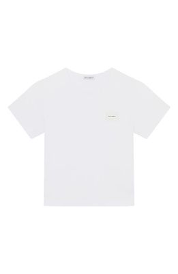 Dolce & Gabbana Logo Patch T-Shirt in Bianco Ottico