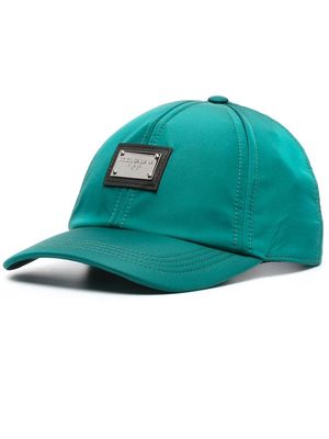 Dolce & Gabbana logo-plaque baseball cap - Green