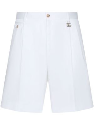 Dolce & Gabbana logo-plaque Bermuda shorts - White