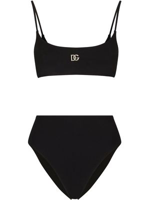 Dolce & Gabbana logo-plaque bikini - Black